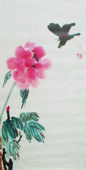 蝴蝶牡丹-宋硕画屋